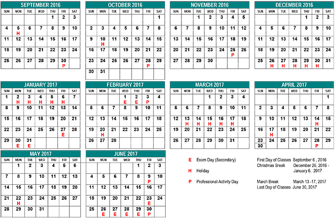 printable school year calendars